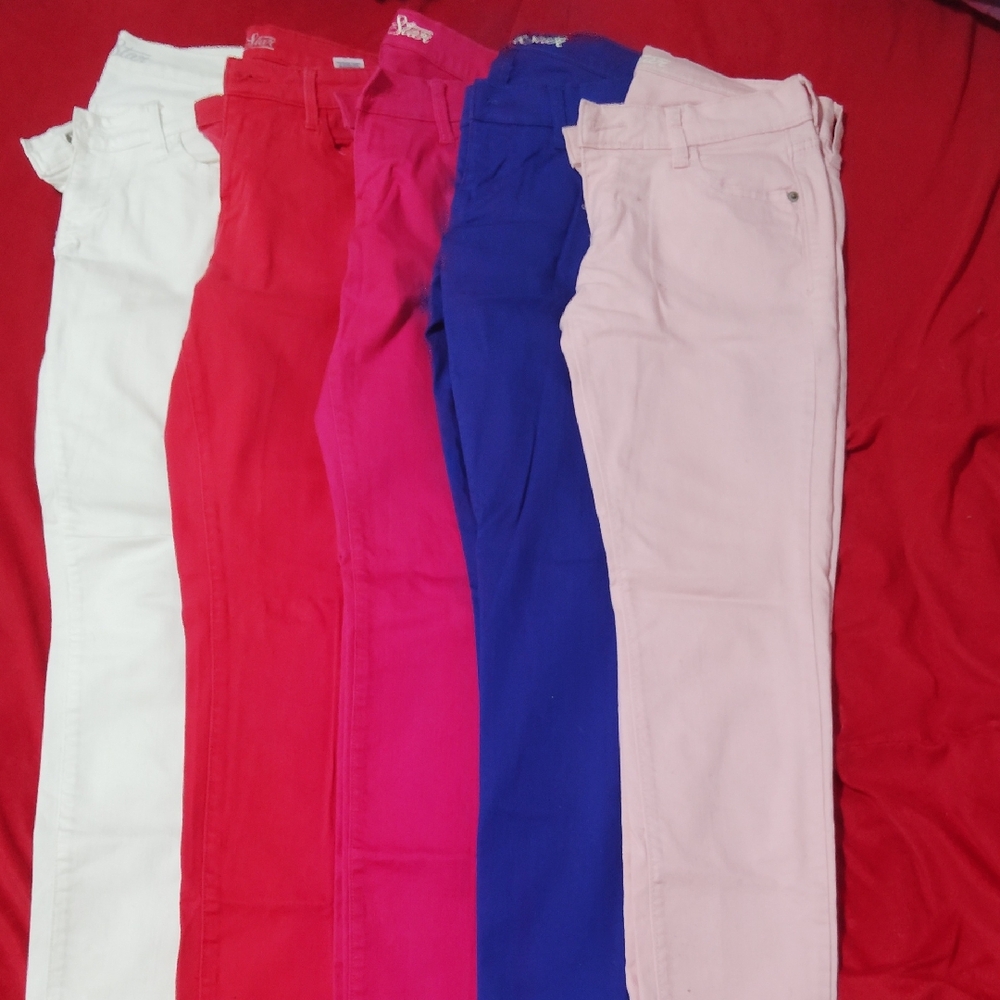 Old Navy Women's Skinny Jeans - White, Red, Pink, Blue